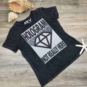 HOLOGRAM Not Really Here graphic tee shirt Sz M